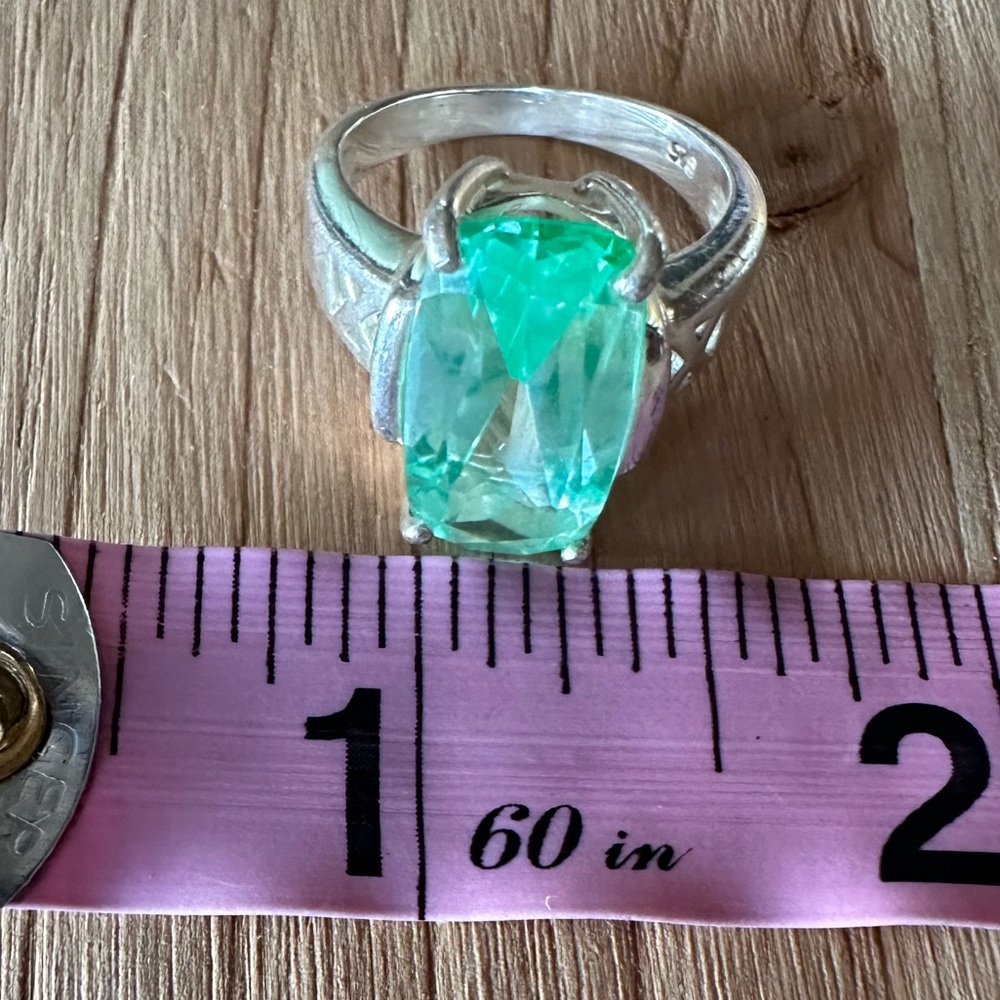 Solid 925 Sterling Silver Gemstone Ring - image 6